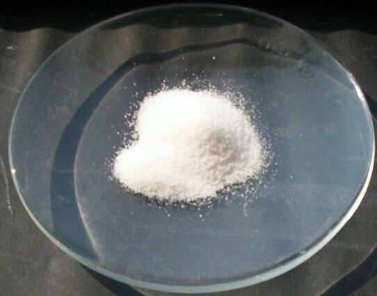 Pan containing a white powder